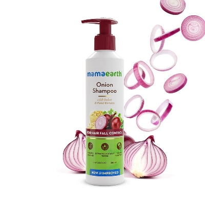 Picture of Mamaearth Onion Shampoo for Hair Fall Control and Hair Growth with Onion & Plant Keratin -  250 ml