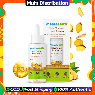 Picture of Mamaearth Skin Correct Face Serum with Niacinamide and Ginger Extract for Acne Marks and Scars - 30 ml