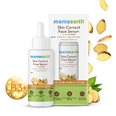 Picture of Mamaearth Skin Correct Face Serum with Niacinamide and Ginger Extract for Acne Marks and Scars - 30 ml