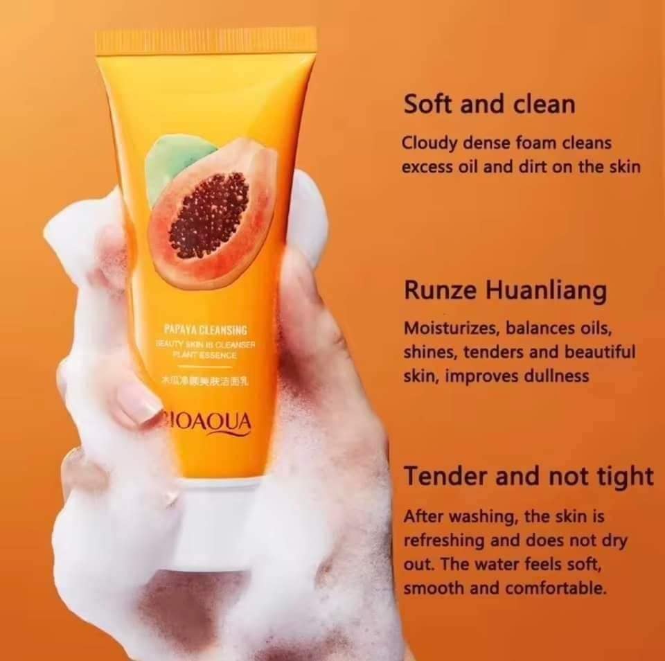 Picture of BIOAQUA Papaya Purifying Moisturizing Cleanser - 100g