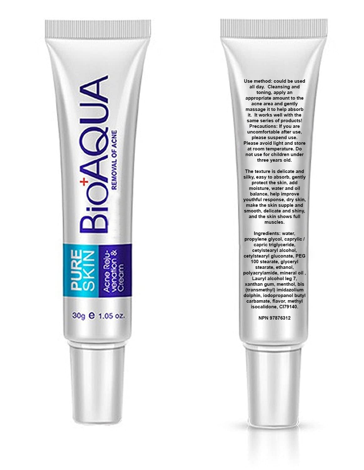 Picture of BIOAQUA Pure Skin Acne Scar Removal & Rejuvenation Cream – Anti-Acne, Scar Fading & Skin Repair (30g)