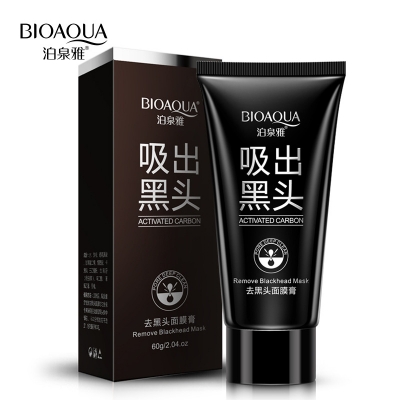 Picture of BIOAQUA Black Mask Activated Carbon Charcoal Peel-Off Mask – Deep Pore Cleansing, Blackhead Remover, Oil Control 60g