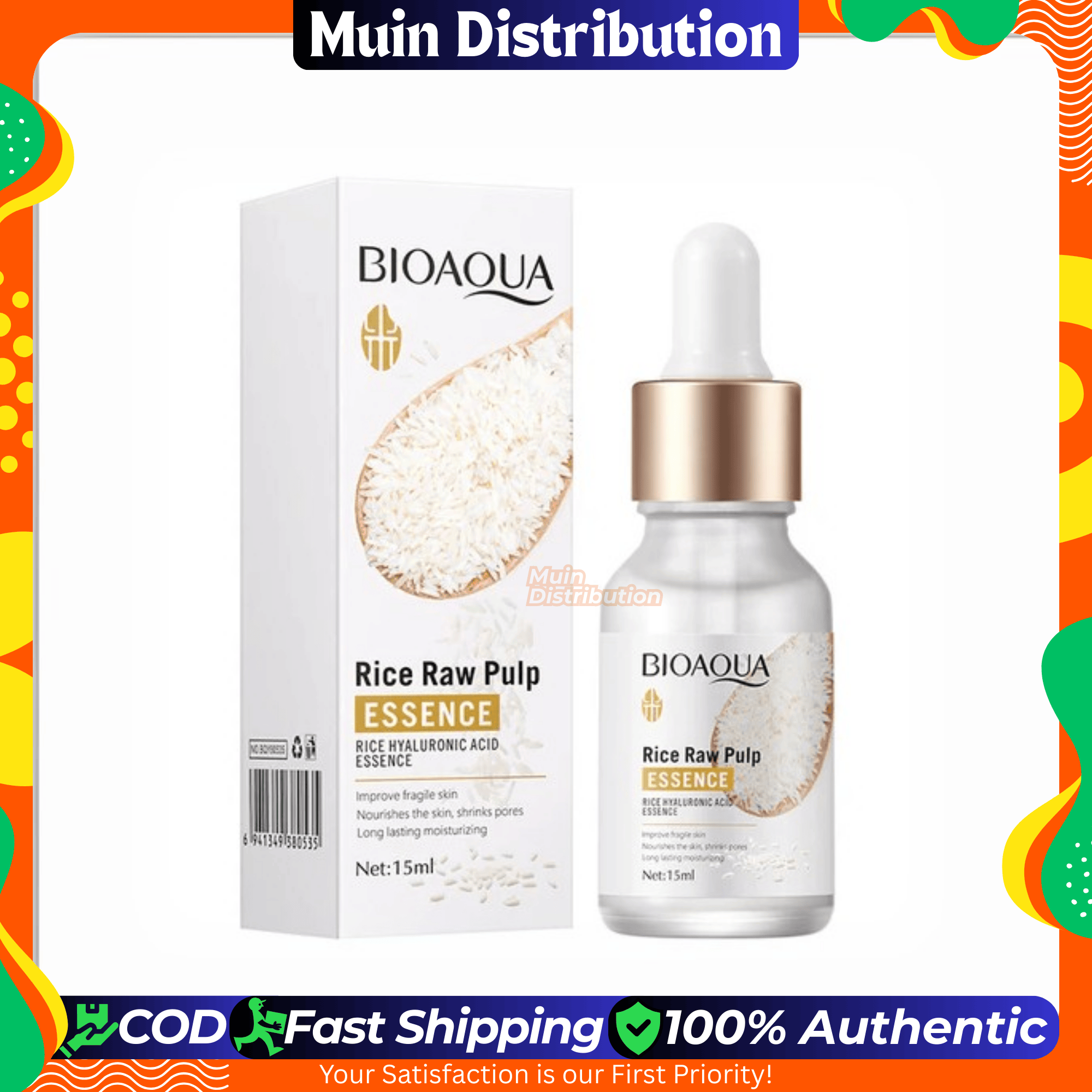 Picture of BIOAQUA Rice Hyaluronic Acid Serum Rice Raw Pulp Essence - 15ml