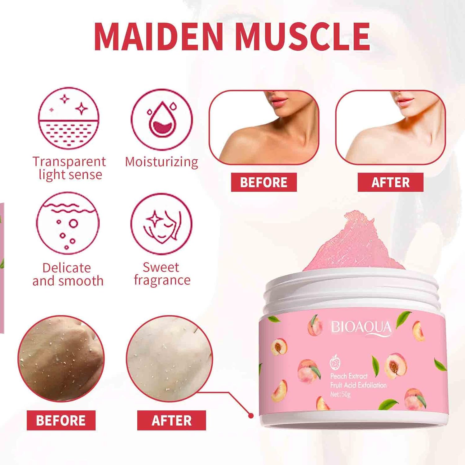 Picture of BIOAQUA Peach Extract Fruit Acid Exfoliating Face Gel 140g