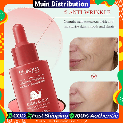 Picture of Bioaqua Snails Serum Tighten Anti Wrinkle Wake Up Skin Energy Essence 30ml