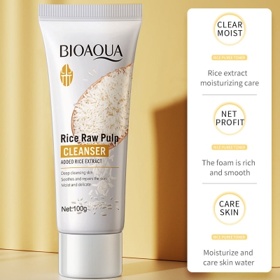 Picture of BIOAQUA Rice Raw Pulp Facial Cleanser / Added Rice Extract Face Wash - 100g