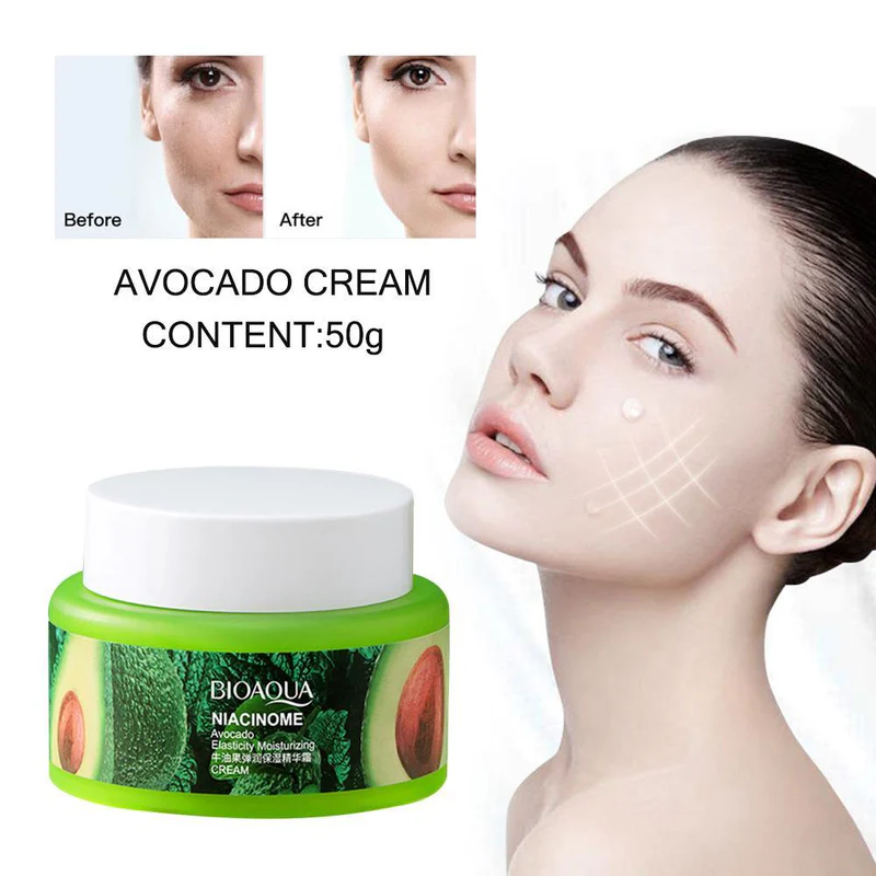 Picture of Bioaqua Avocado Cream Moisturizing Essence Moisturizing Skin Refreshing Oil Control Face Cream Skin care- 50G