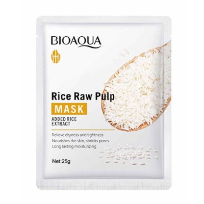 Picture of Bioaqua Rice Raw Pulp Mask Hydrating Moisturizing Face Sheet Mask - 25 gm