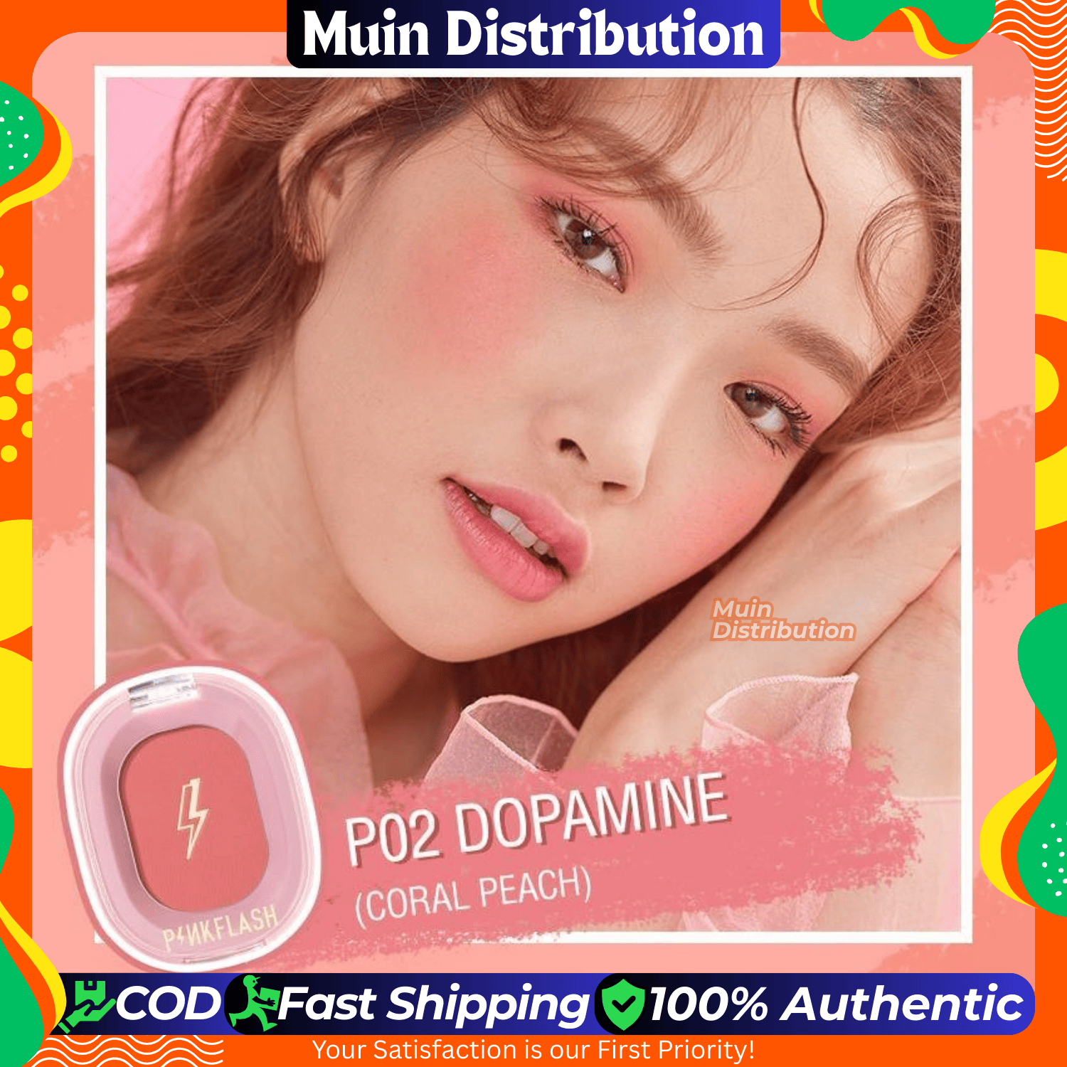 Picture of PinkFlash Soft Pigment Blush - #P02 Dopamine (Coral Peach)