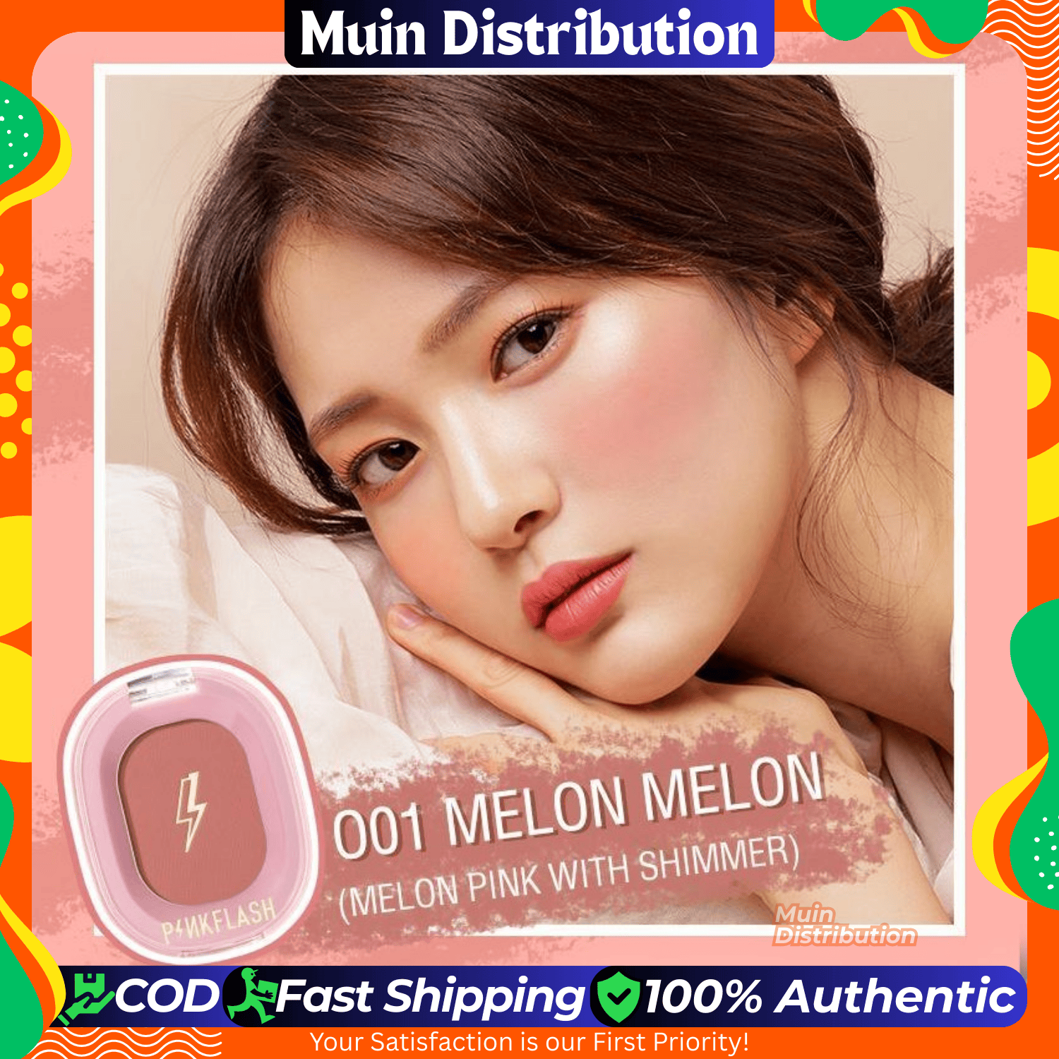 Picture of PinkFlash Soft Pigment Blush #O01 Melon Melon (Melon Pink With Simmer)