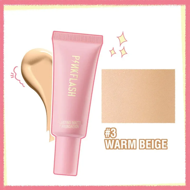 Picture of PinkFlash Foundation #3 Warm Beige (Suitable for Natural Warm) OhMySelf Foundation Weightless Lasting All Day High Coverage Oil Control Matte - 25g