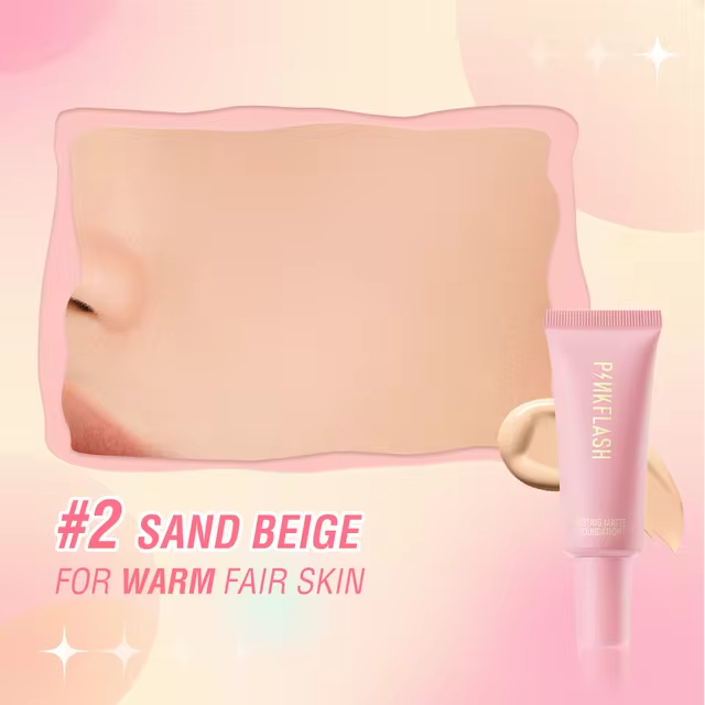 Picture of PinkFlash Foundation #2 Sand beige (Suitable for light to warm) OhMySelf Foundation Weightless Lasting All Day High Coverage Oil Control Matte - 25g