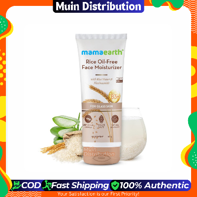 Picture of Mamaearth Rice Oil Free Face Moisturizer With Rice Water & Niacinamide for Glass Skin - 80 ml