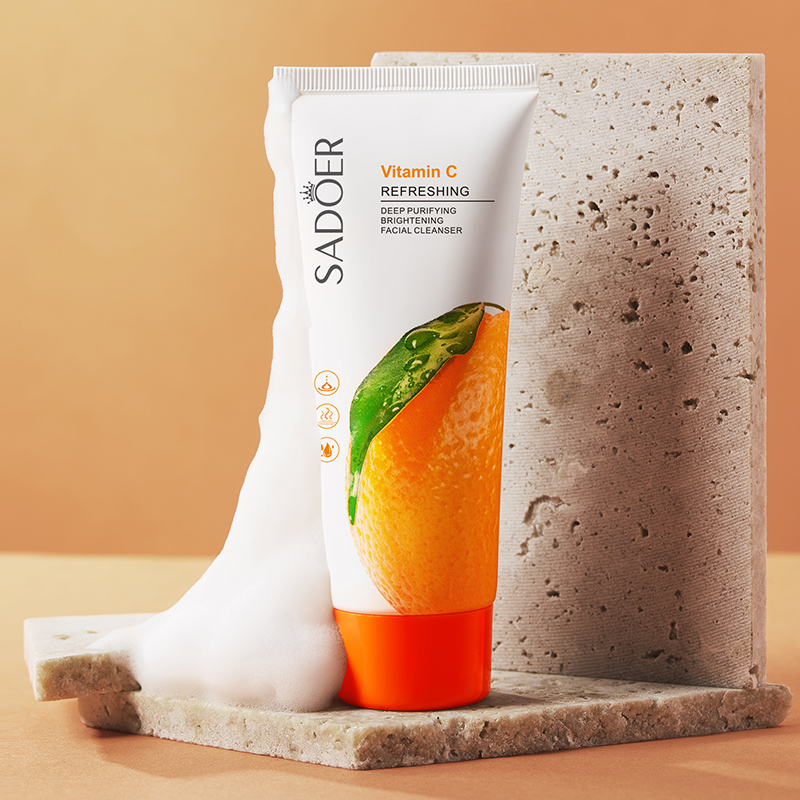 Picture of SADOER Vitamin C Moisturizing Deep Purifying Refreshing Fruit Plant Extract Facial Cleanser 100g - Face Wash