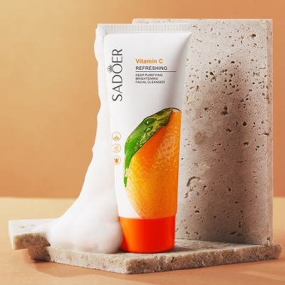 Picture of SADOER Vitamin C Moisturizing Deep Purifying Refreshing Fruit Plant Extract Facial Cleanser 100g - Face Wash