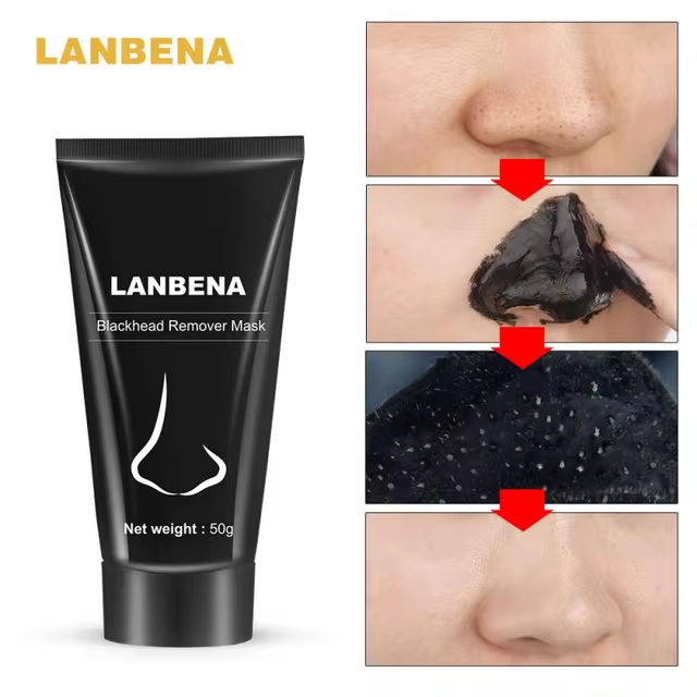 Picture of LANBENA Deep Cleaning Blackhead Remover Mask Remove Black head Acne Shrinking Pore Improve Rough Skin Acne Treatment Face Care - 50gm