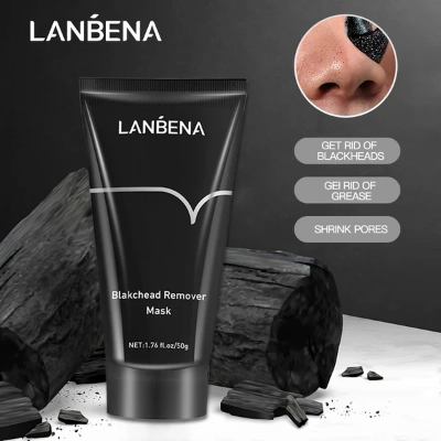 Picture of LANBENA Deep Cleaning Blackhead Remover Mask Remove Black head Acne Shrinking Pore Improve Rough Skin Acne Treatment Face Care - 50gm