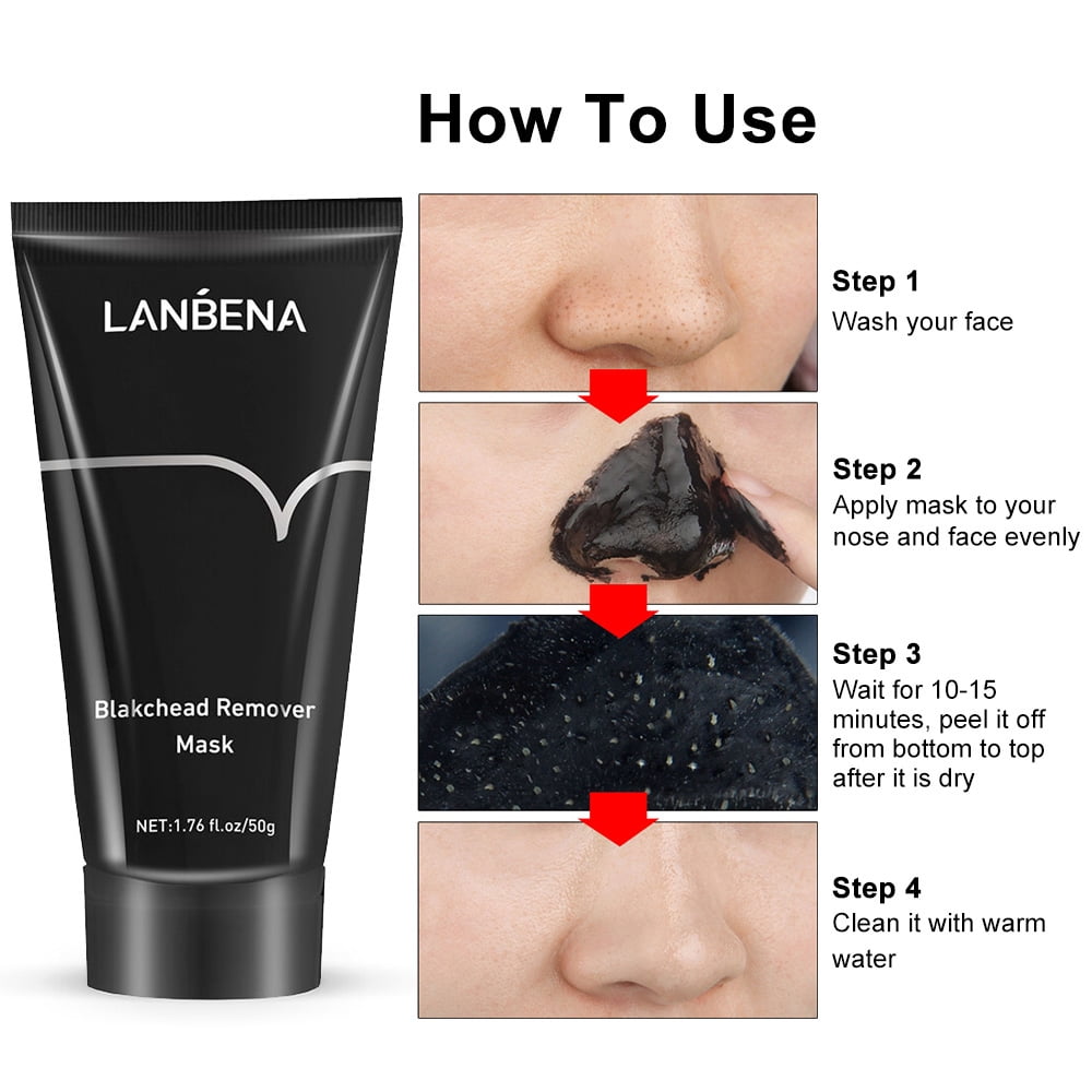 Picture of LANBENA Deep Cleaning Blackhead Remover Mask Remove Black head Acne Shrinking Pore Improve Rough Skin Acne Treatment Face Care - 50gm