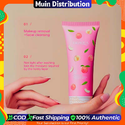 Picture of BIOAQUA Peach Extract Amino Acid Cleanser Gentle Cleansing Moisturizing Foaming Cleanser 100g