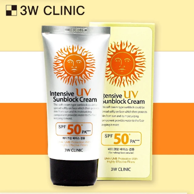 Picture of 3W Clinic Intensive UV Sunblock Cream SPF50 PA+++ 70ml