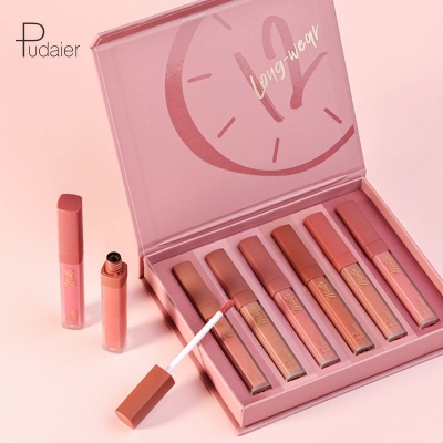 Picture of Pudaier 12 Hours Long Lasting 6 Color Matte Liquid Lipstick Set - Lip Glaze