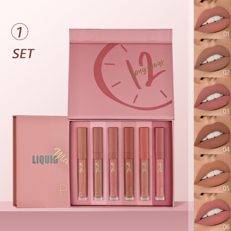 Picture of Pudaier 12 Hours Long Lasting 6 Color Matte Liquid Lipstick Set - Lip Glaze
