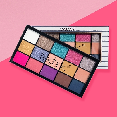 Picture of Technic Vacay 15 Color Pressed Pigment Eye Shadow Palette - Vacay - 30g