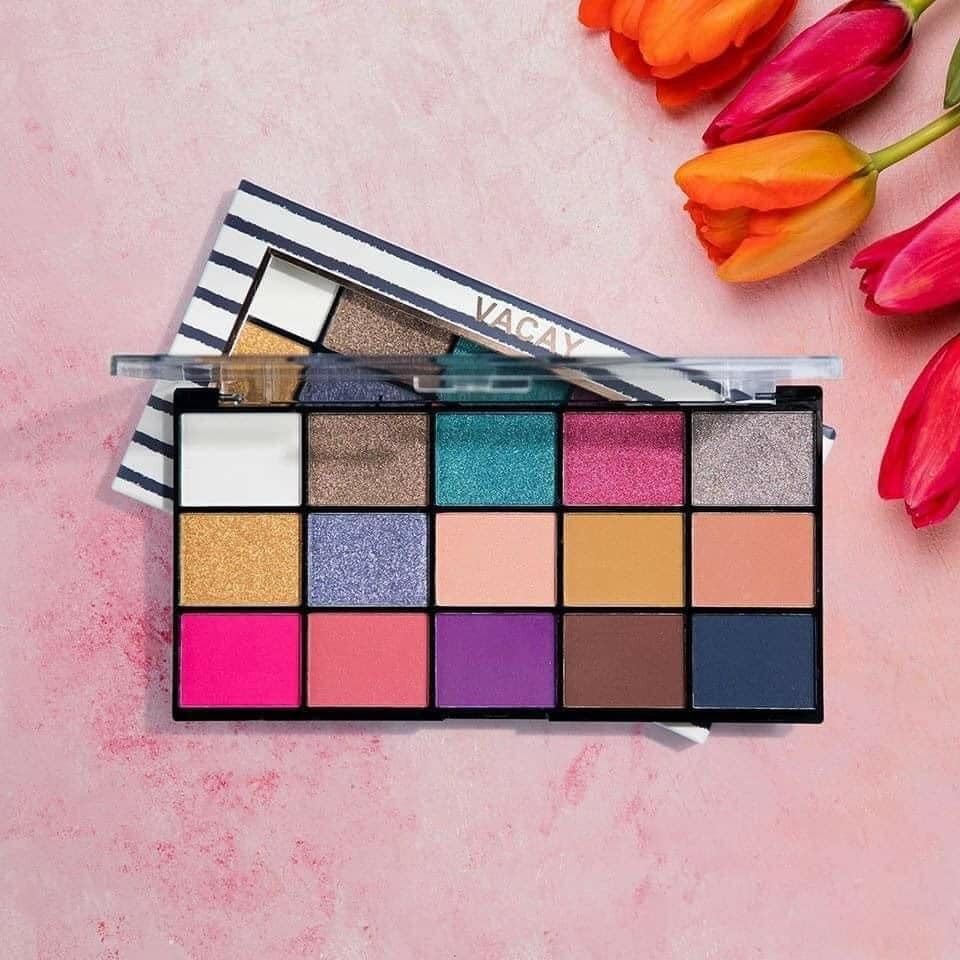 Picture of Technic Vacay 15 Color Pressed Pigment Eye Shadow Palette - Vacay - 30g