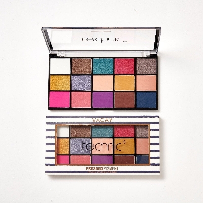 Picture of Technic Vacay 15 Color Pressed Pigment Eye Shadow Palette - Vacay - 30g