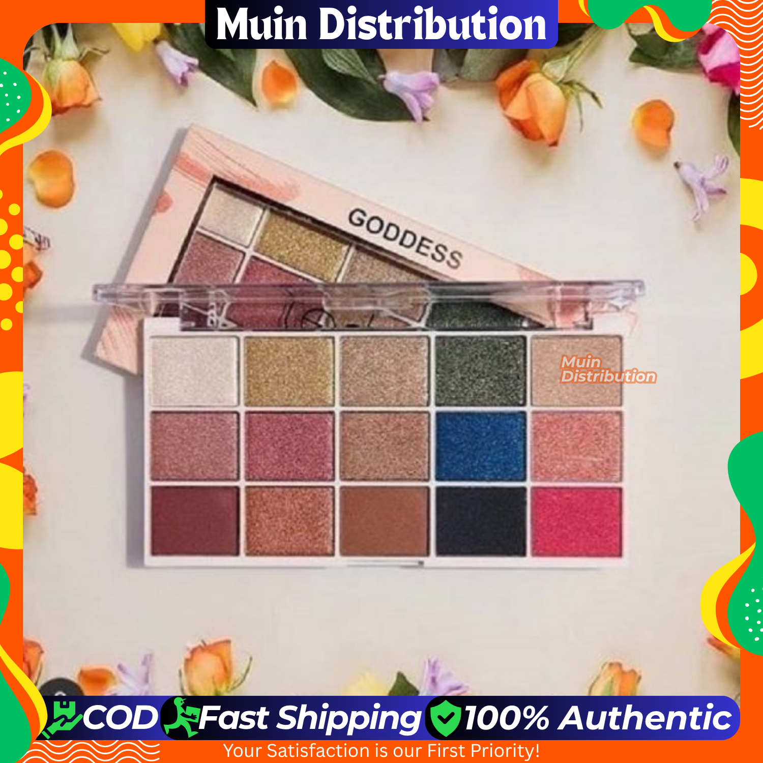 Picture of Technic Goddess 15 Color Pressed Pigment Eye Shadow Palette - Goddess - 30g
