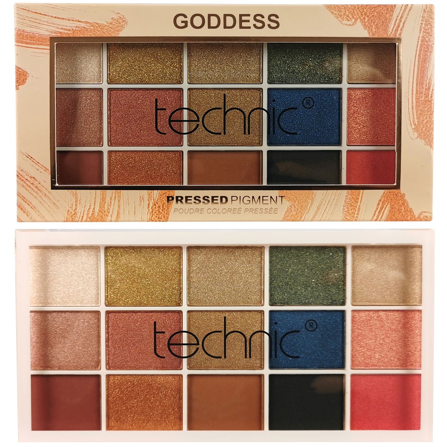 Picture of Technic Goddess 15 Color Pressed Pigment Eye Shadow Palette - Goddess - 30g