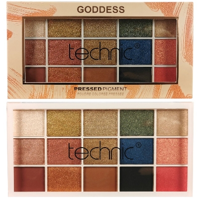 Picture of Technic Goddess 15 Color Pressed Pigment Eye Shadow Palette - Goddess - 30g