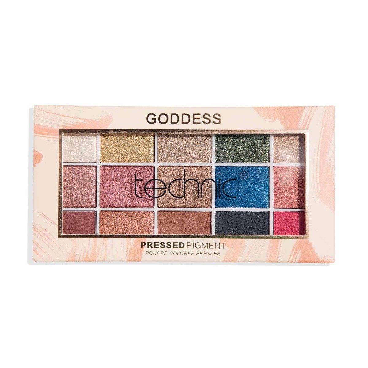 Picture of Technic Goddess 15 Color Pressed Pigment Eye Shadow Palette - Goddess - 30g
