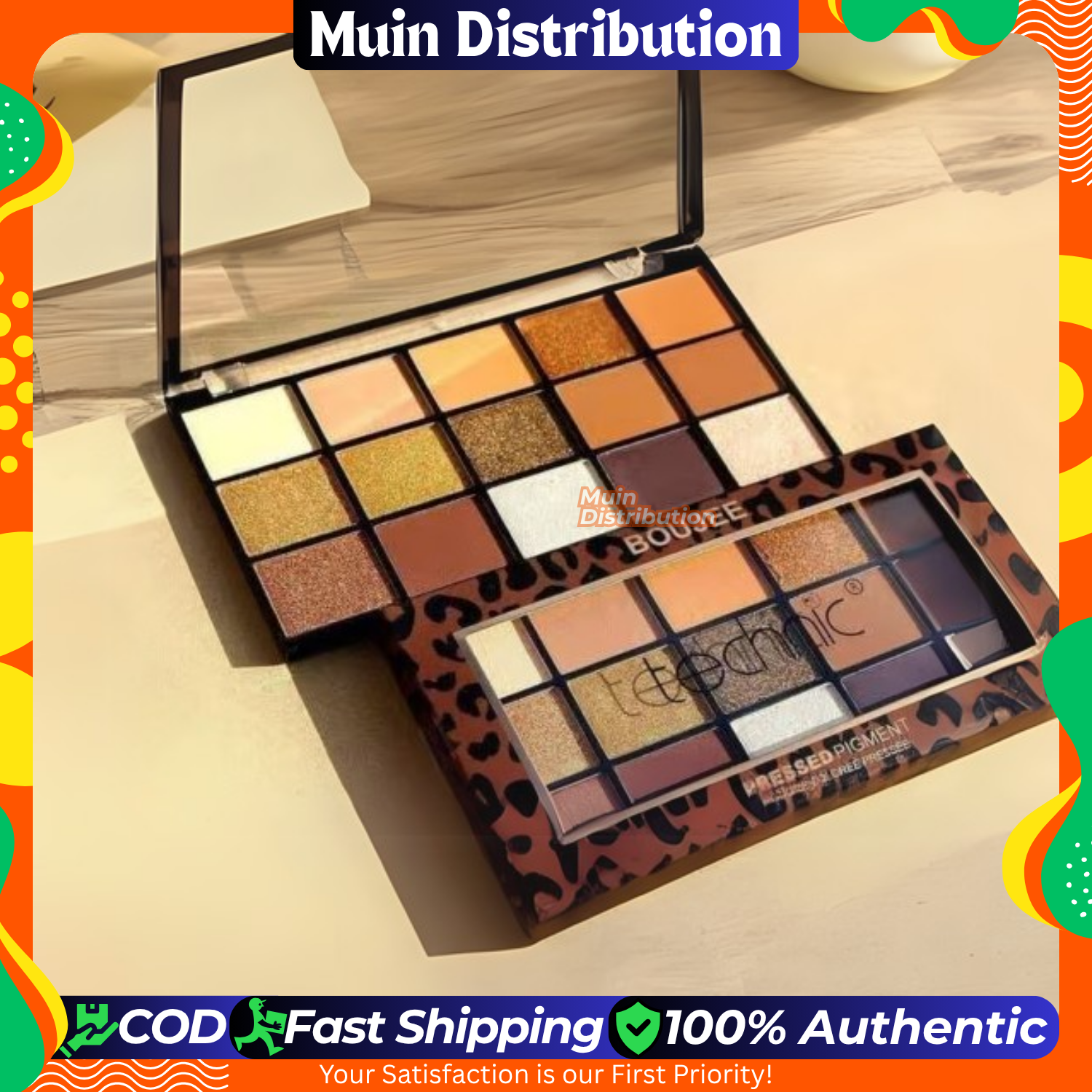 Picture of Technic Boujee  15 Color Pressed Pigment Eye Shadow Palette - Boujee - 30g