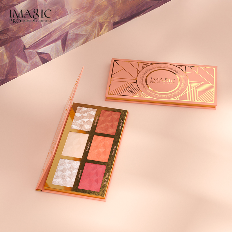 Picture of IMAGIC New 6 Color Hybrid Highlight Blush Palette Rouge Makeup Blush Palet Blush Contour Shadow Facial Cosmetics