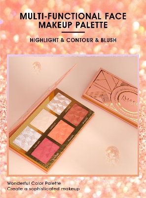 Picture of IMAGIC New 6 Color Hybrid Highlight Blush Palette Rouge Makeup Blush Palet Blush Contour Shadow Facial Cosmetics
