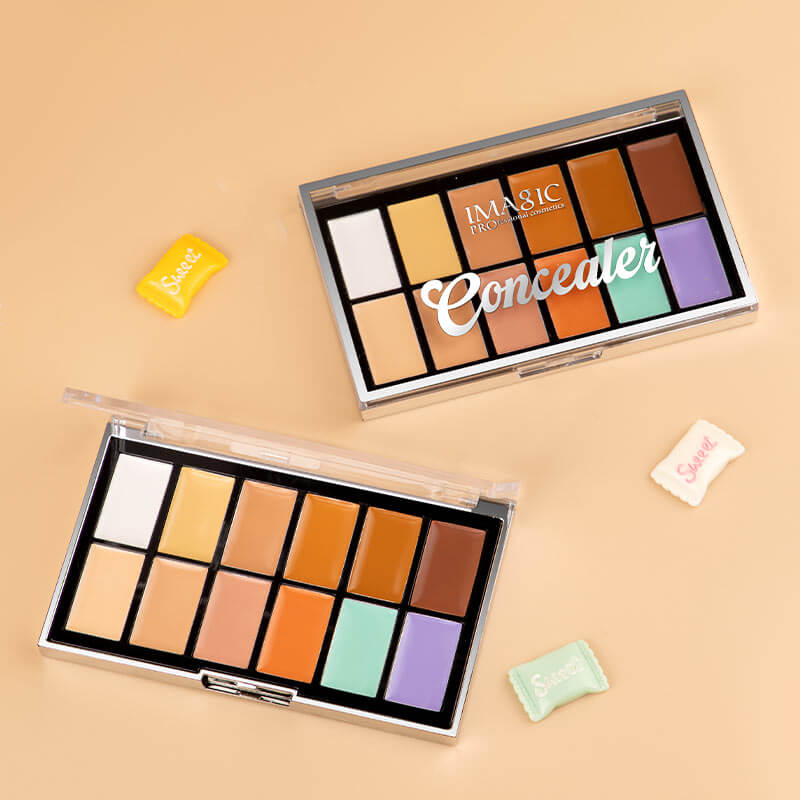 Picture of IMAGIC 12 Color Full Coverage Cream Concealer Palette to Mix and Match for Full Face Concealer Makeup