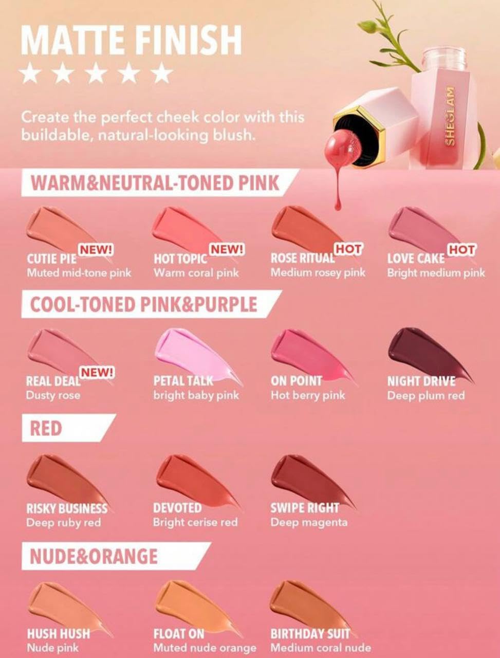 Picture of SHEGLAM Color Bloom Liquid Blush Matte Finish