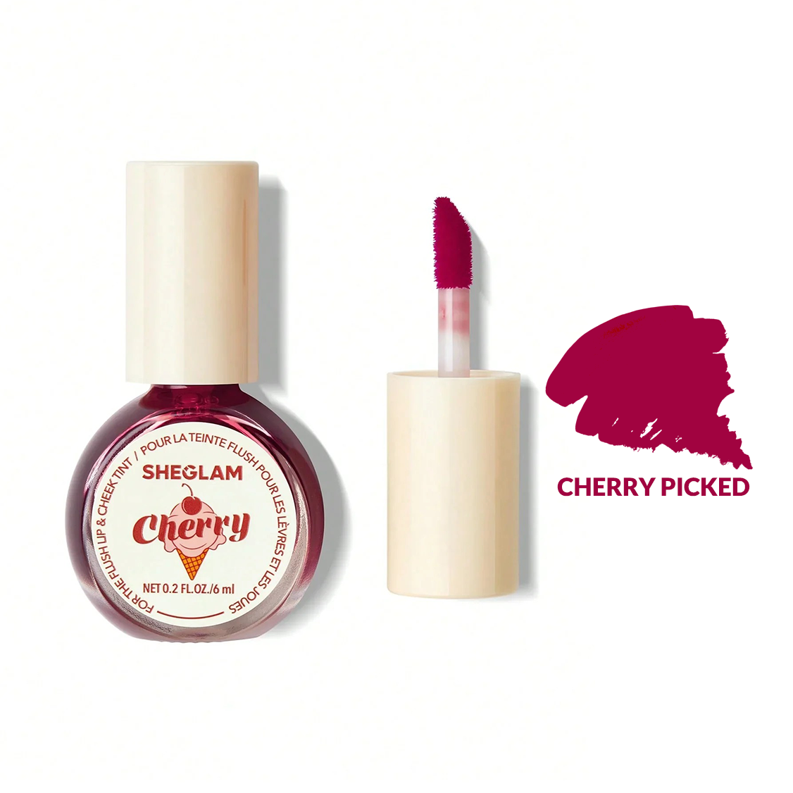 Picture of SHEGLAM - For The Flush Lip & Cheek Tint ● Cherry Picked (Cherry)