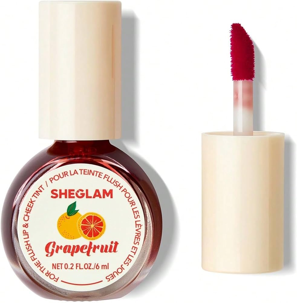 Picture of SHEGLAM For The Flush Lip & Cheek Tint-Fruit Punch Long-Lasting Matte Finish Lip Tint Easy-To-Use Lightweight Blush Moisturizing Lip Stain Liquid Lipstick Pink Liquid Lipstick-Strawberry