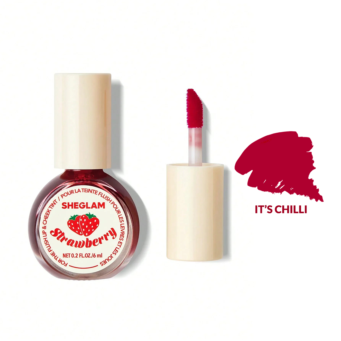 Picture of SHEGLAM - For The Flush Lip & Cheek Tint ● It's Chili (Strawberry)