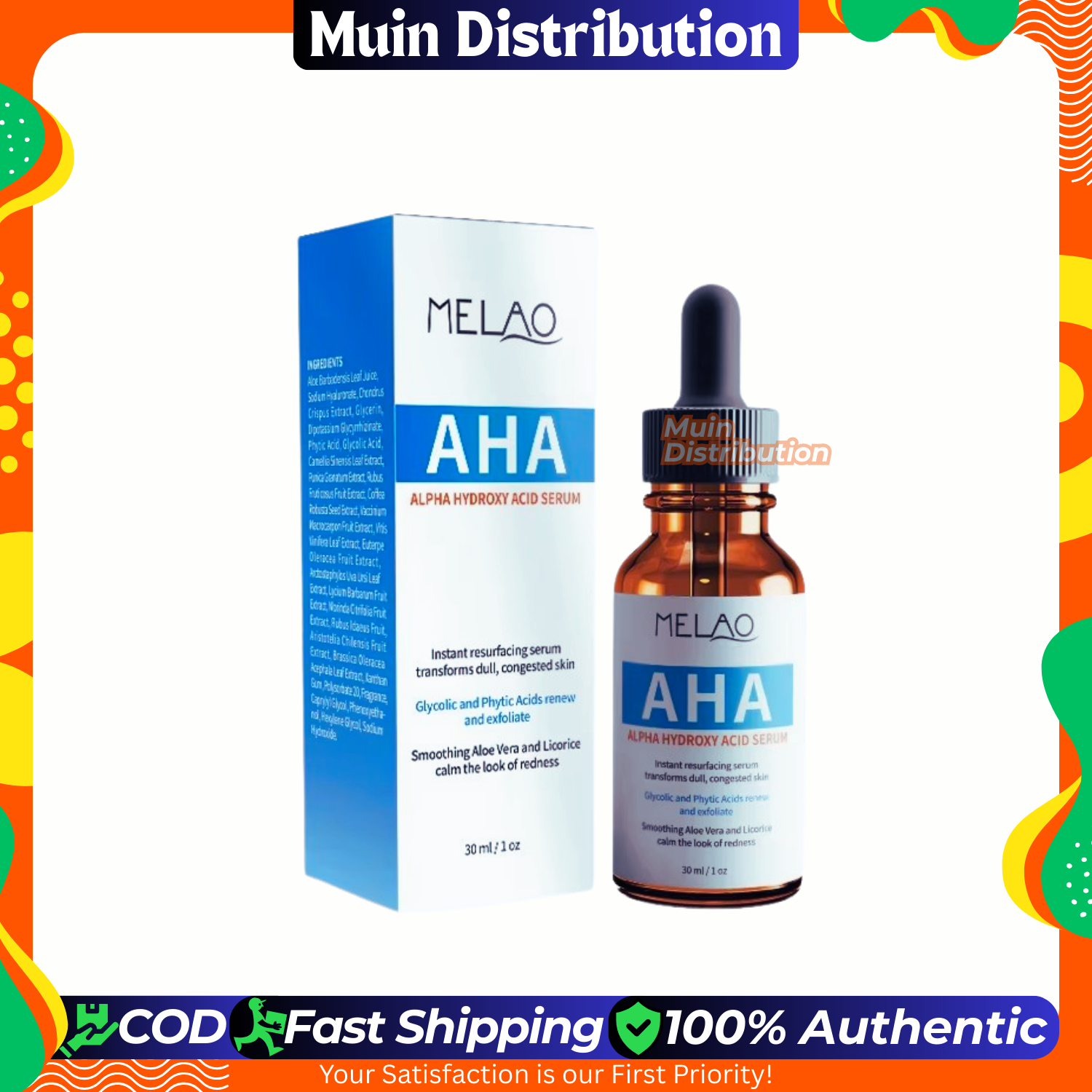 Picture of MELAO AHA Alpha Hydroxy Acid Serum 30ml / 1 oz
