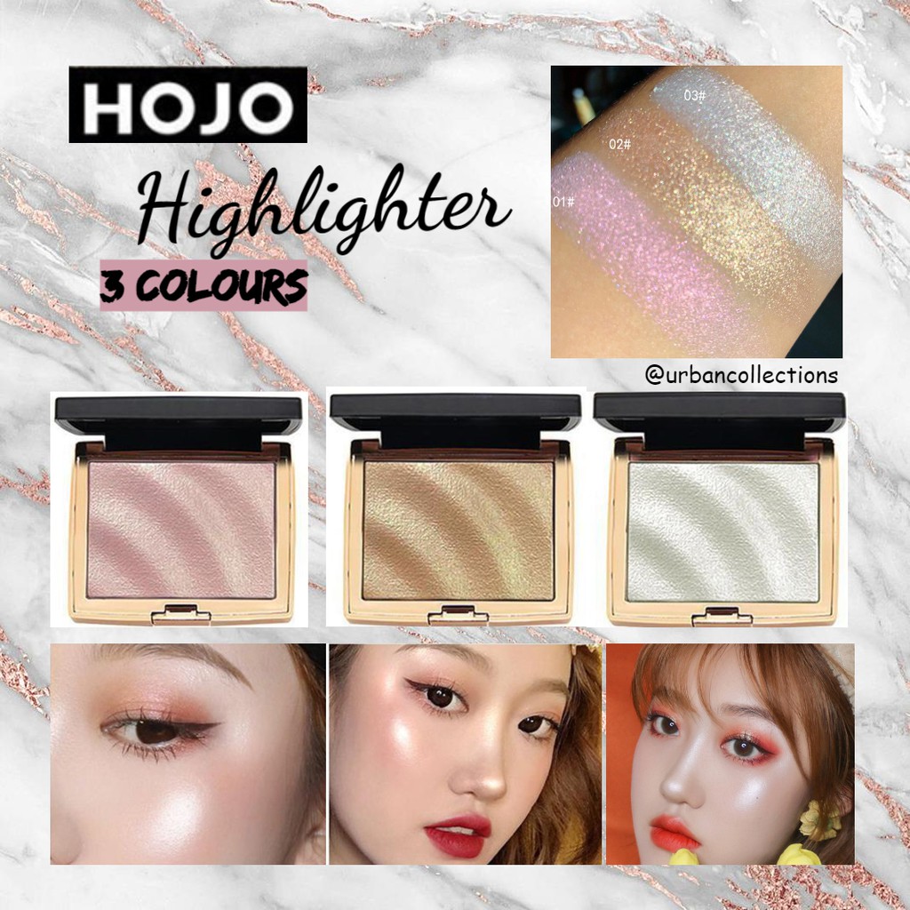 Picture of New HOJO Highlighter Makeup Shimmer Powder Highlighter Palette Base Illuminator Highlight Face Contour Golden Bronzer