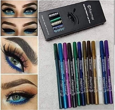 Picture of 12 pcs Colorful Waterproof & Long Lasting Pencil Eyeliner Set