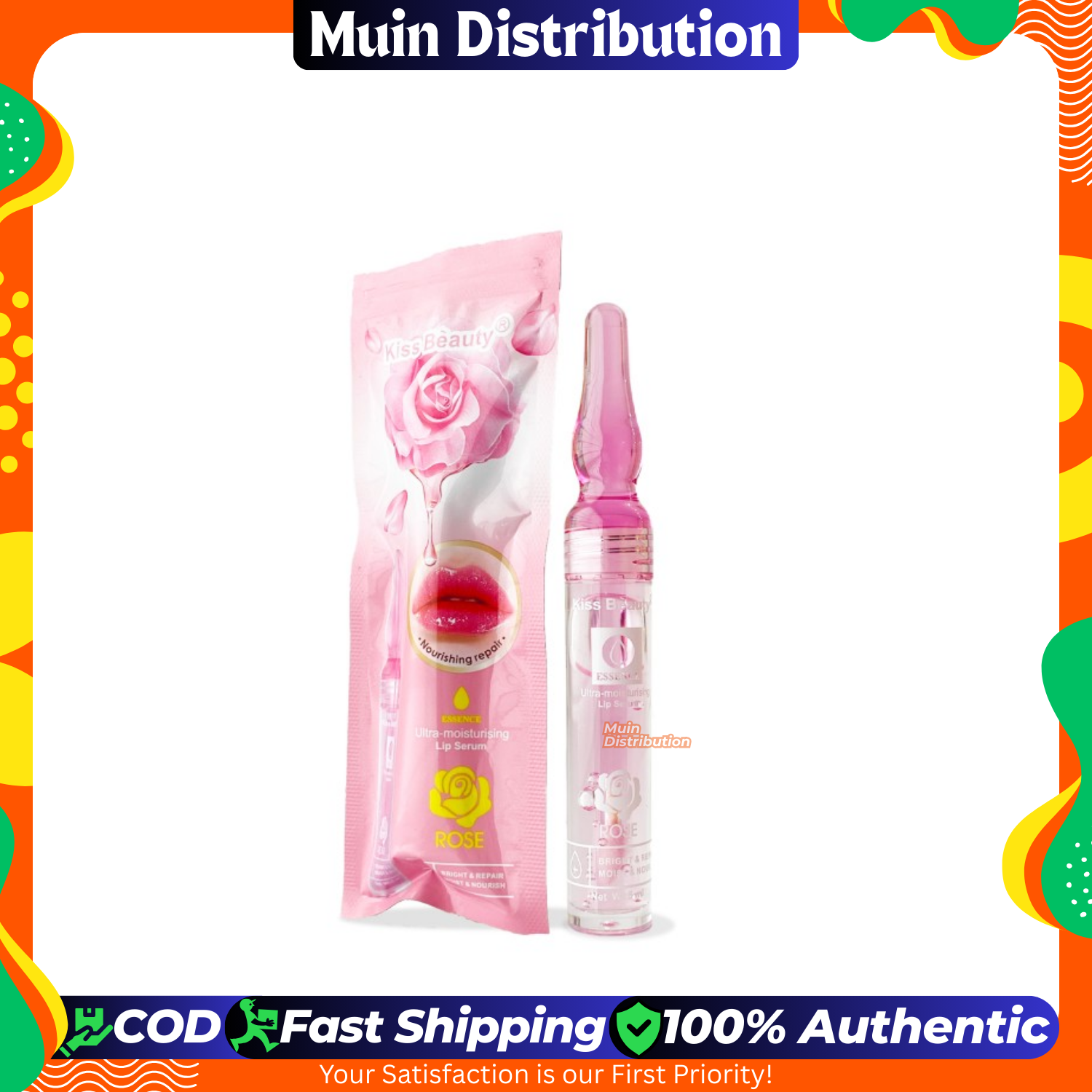 Picture of Kiss Beauty Lip Serum Essence Ultra Moisturising Rose 5ml