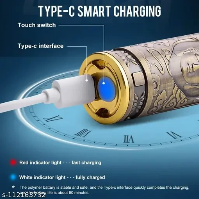 Picture of Vintage T9 Trimmer USB Type-C Rechargeable Hair Trimmer Electric Hair Clipper Haircut Machine For Men metal body - Hair Cutting Machine