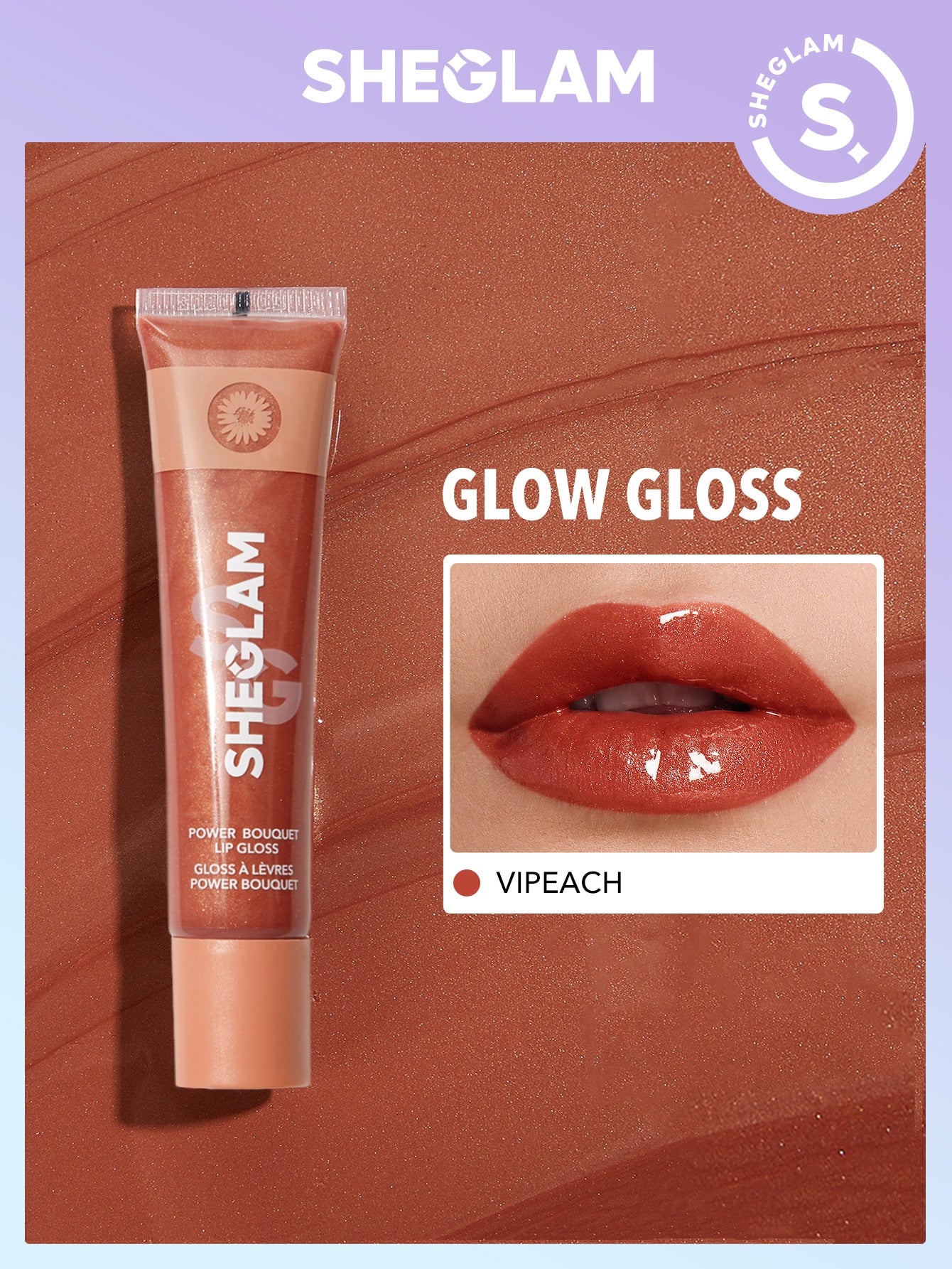 Picture of SHEGLAM Power Bouquet Lip Gloss - VIP PEACH