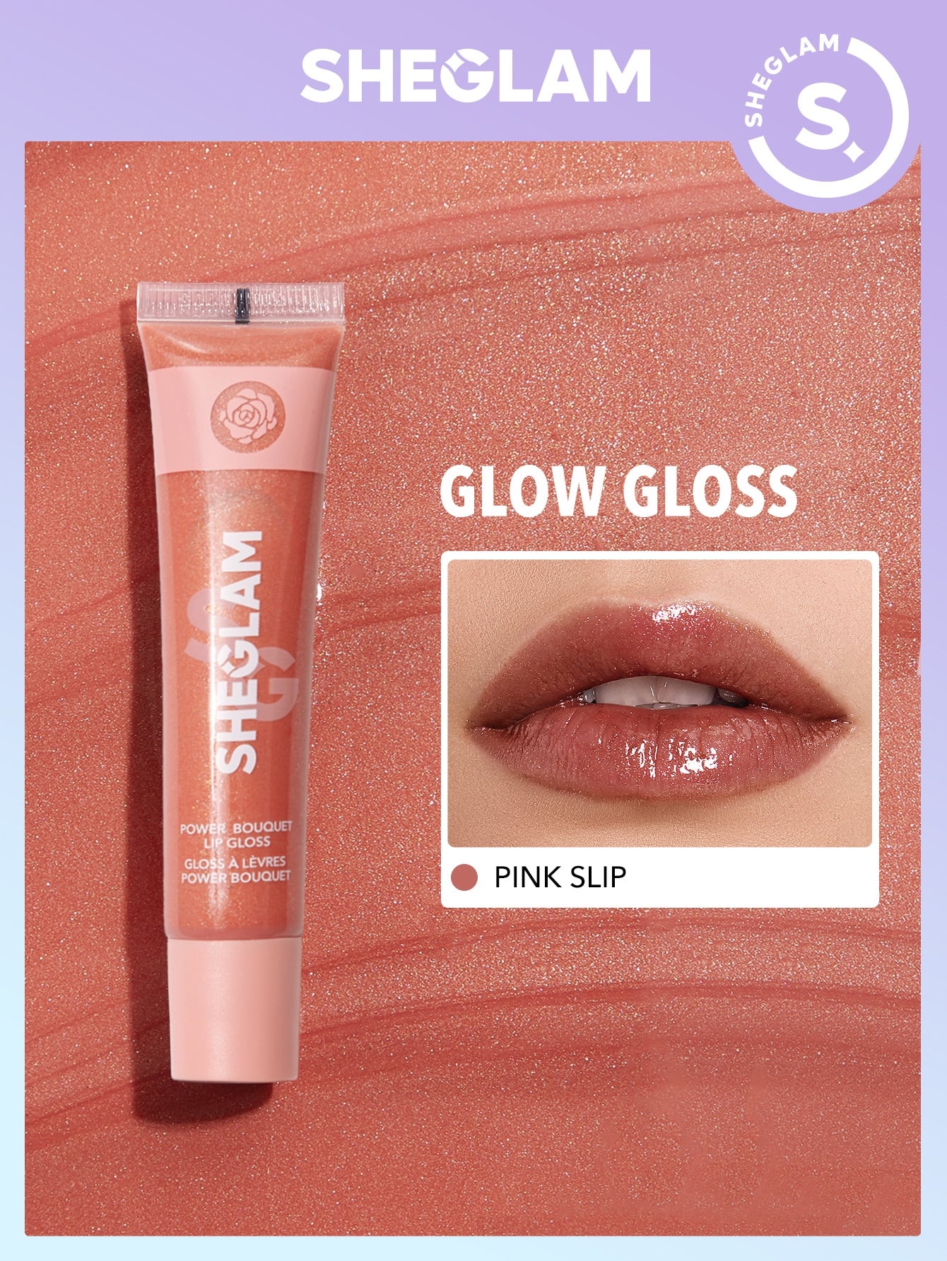 Picture of SHEGLAM Power Bouquet Lip Gloss - PINK SLIP