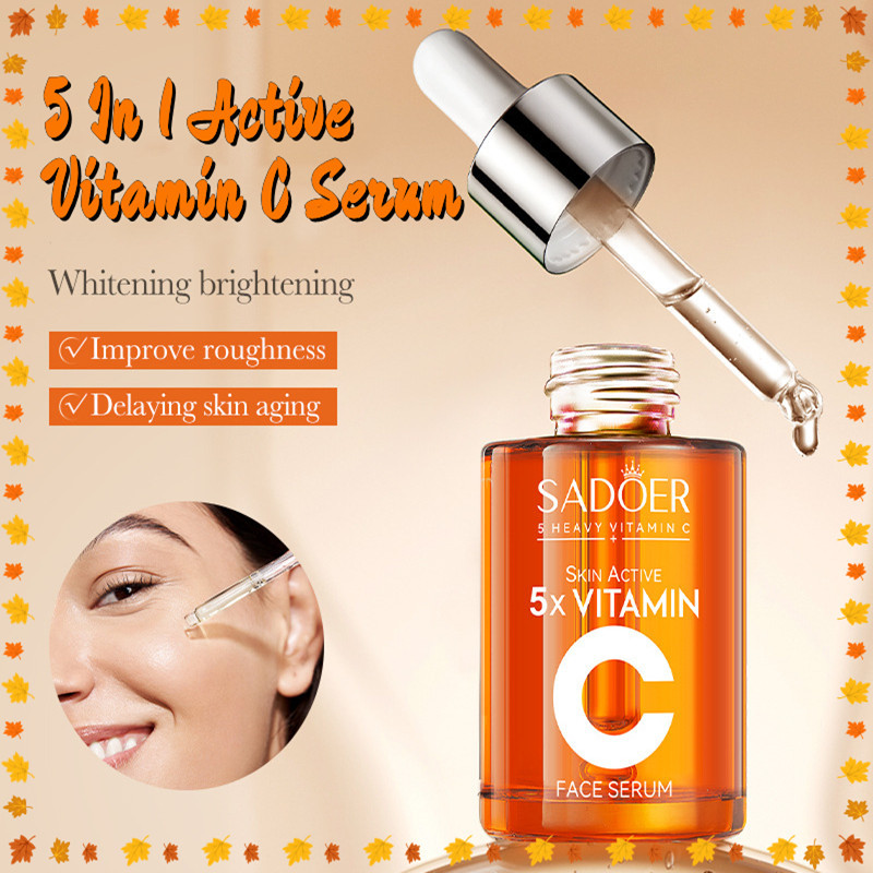 Picture of SADOER 5 in 1 Active Vitamin C + Niacinamide Face Serum, 5x Vitamin Whitening Brightening Essence - 30ml