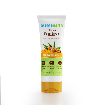 Picture of Mamaearth Ubtan Face Scrub with Turmeric and Walnut for Tan Removal - 100gm